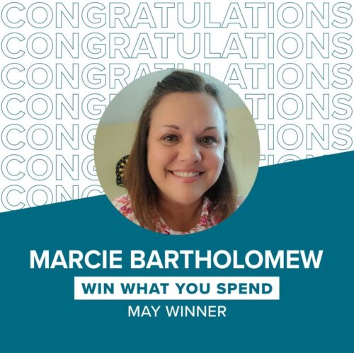 Marcie Bartholomew Win What You Spend May Winner